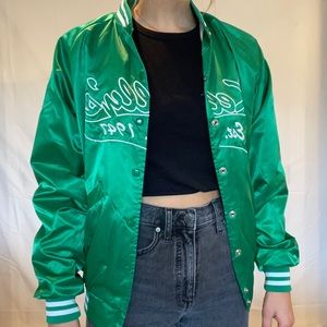 Green bomber jacket “Kelly’s Est. 1947”